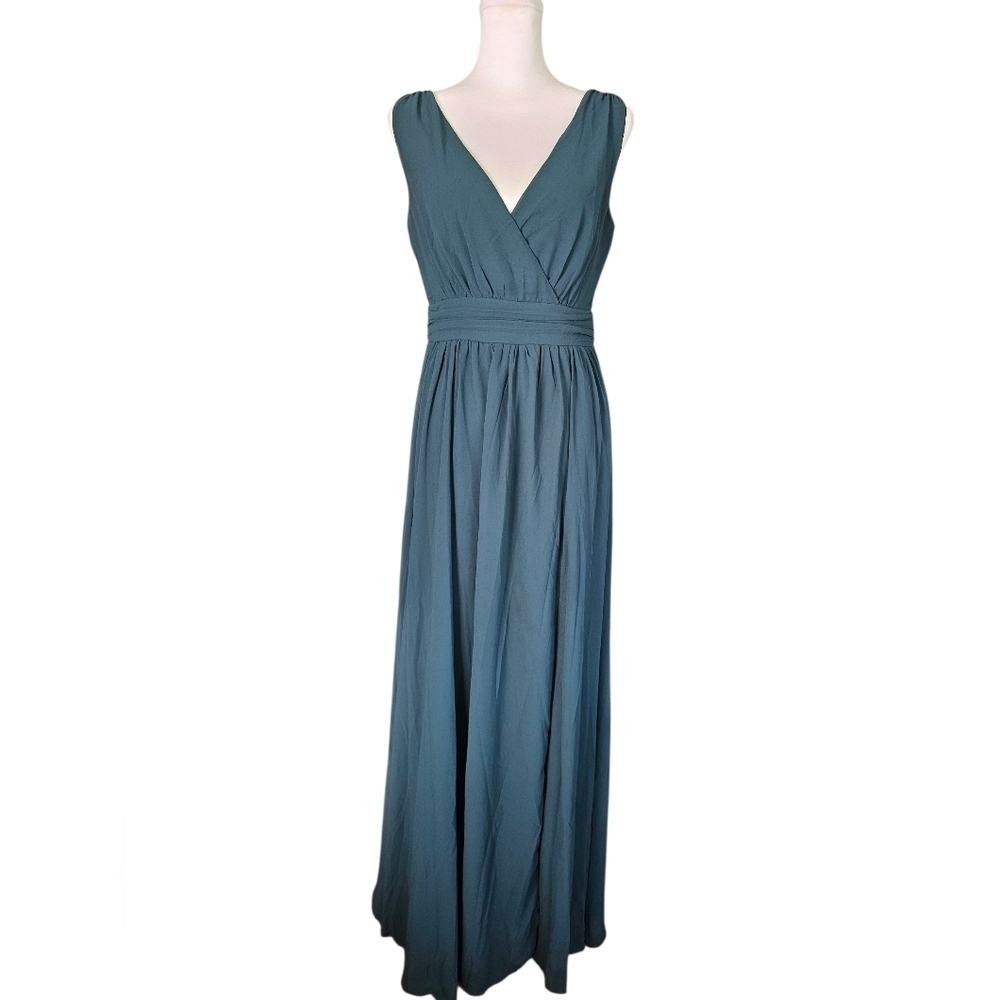 Lulu's Deep Teal Sleeveless Maxi Dress - Picture 4 of 9